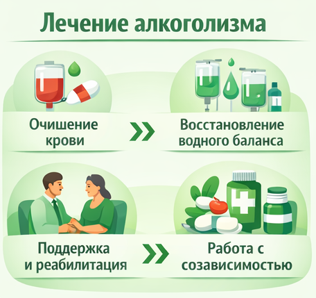 лечение алкоголизма в Можге этапы